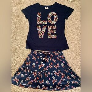 Girls T-shirt & skirt set